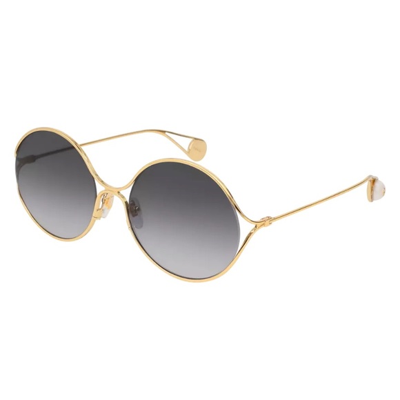 Gucci gg0253s round sunglasses gold frame NWT - Picture 3 of 11